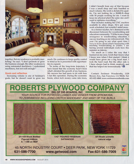 Woodshop News Article